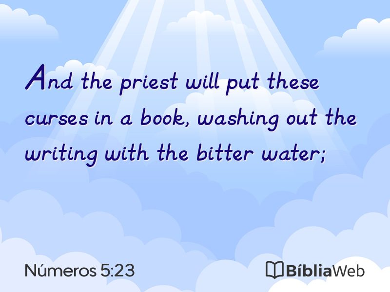 Números 5:23 em imagem para compartilhar