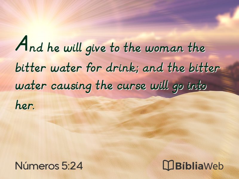Números 5:24 em imagem para compartilhar