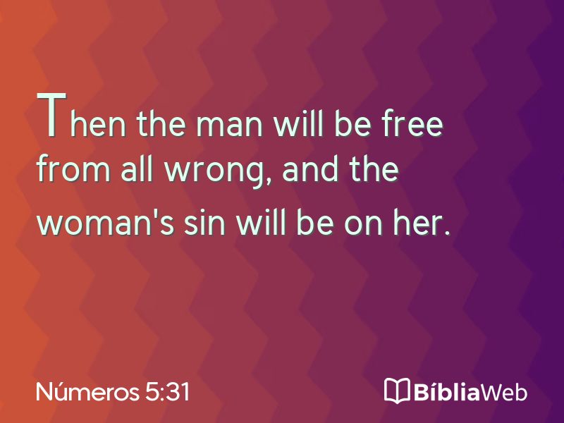 Números 5:31 em imagem para compartilhar