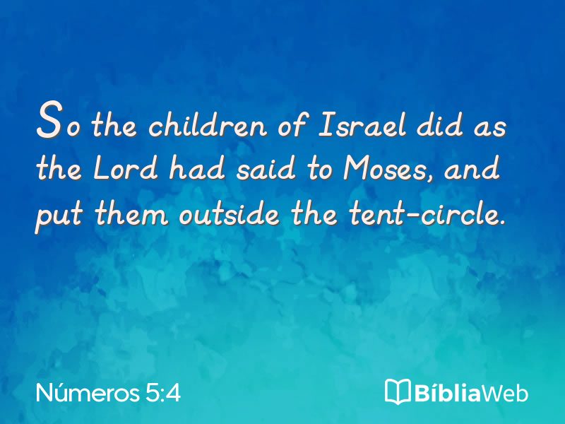 Números 5:4 em imagem para compartilhar