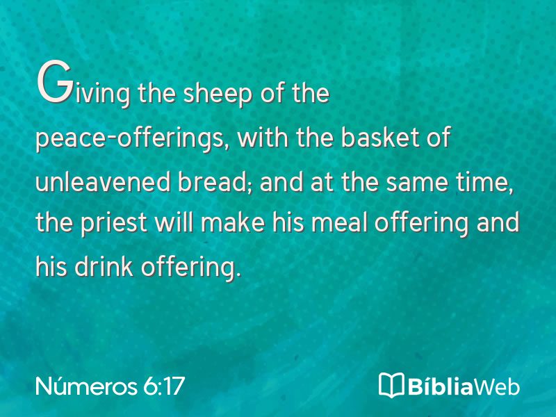 Números 6:17 em imagem para compartilhar