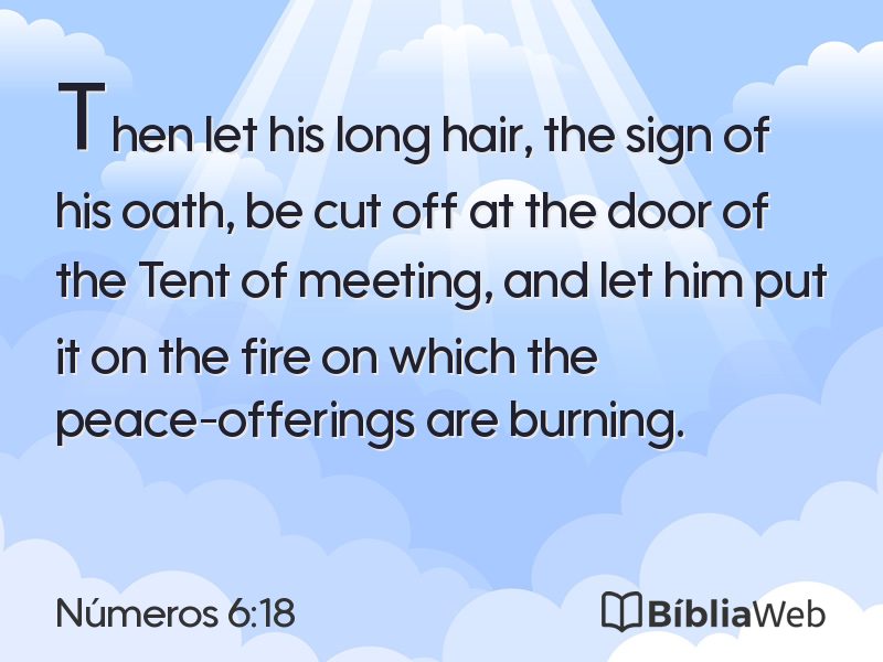 Números 6:18 em imagem para compartilhar