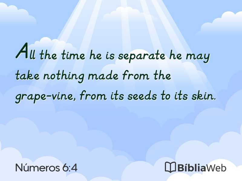 Números 6:4 em imagem para compartilhar