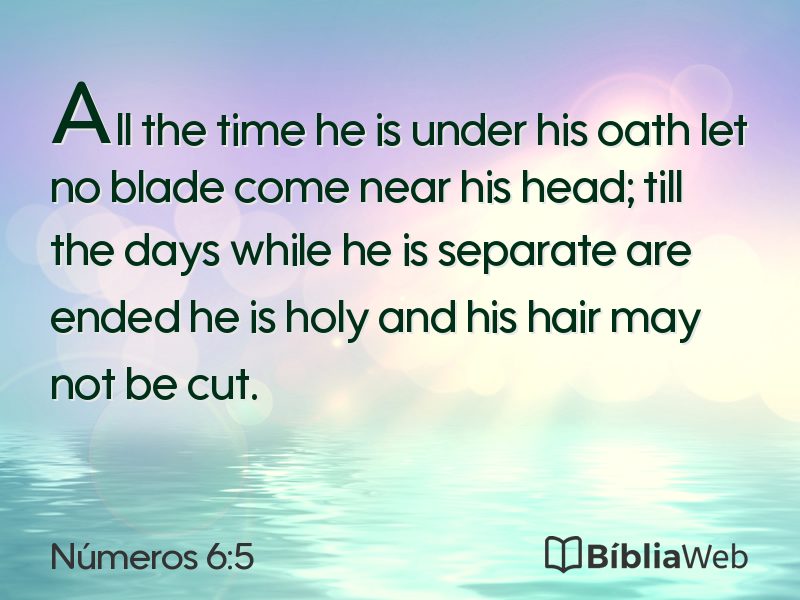Números 6:5 em imagem para compartilhar