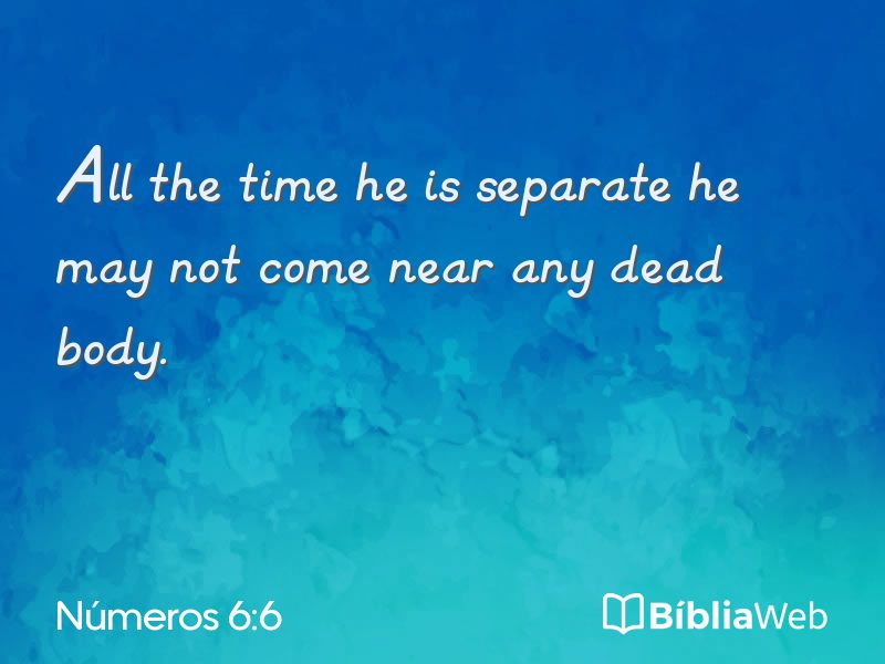Números 6:6 em imagem para compartilhar