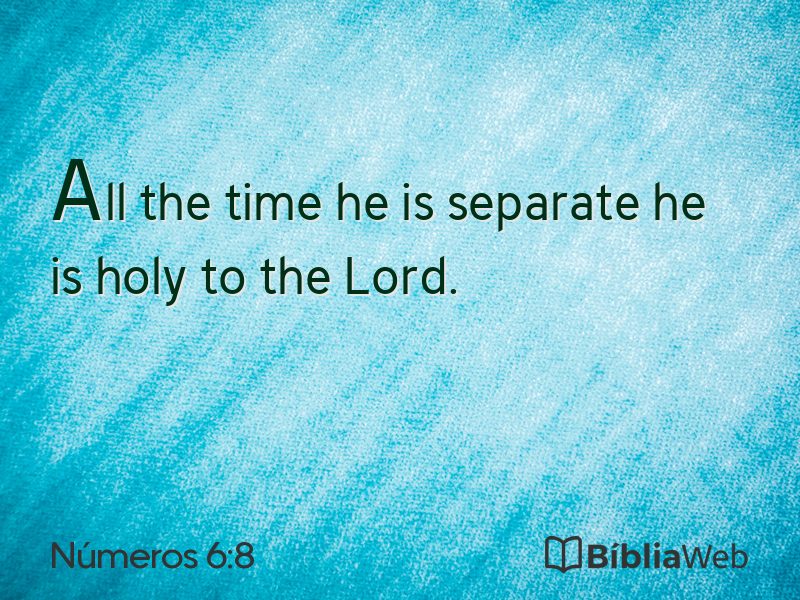 Números 6:8 em imagem para compartilhar