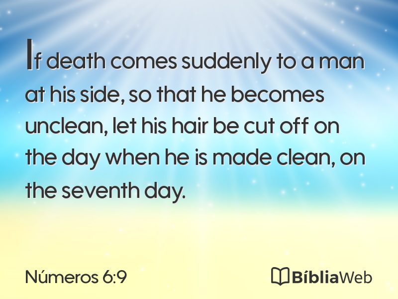 Números 6:9 em imagem para compartilhar
