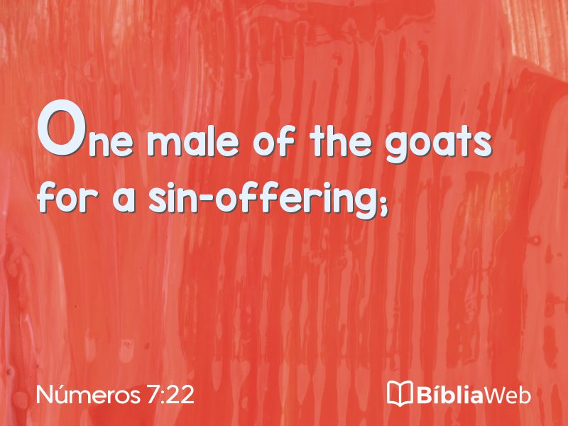 Números 7:22 em imagem para compartilhar