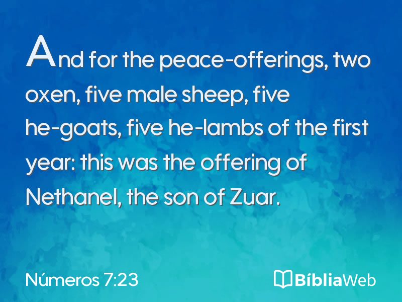 Números 7:23 em imagem para compartilhar