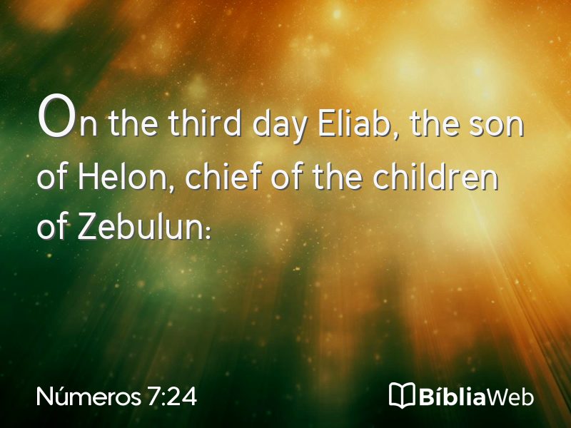 Números 7:24 em imagem para compartilhar