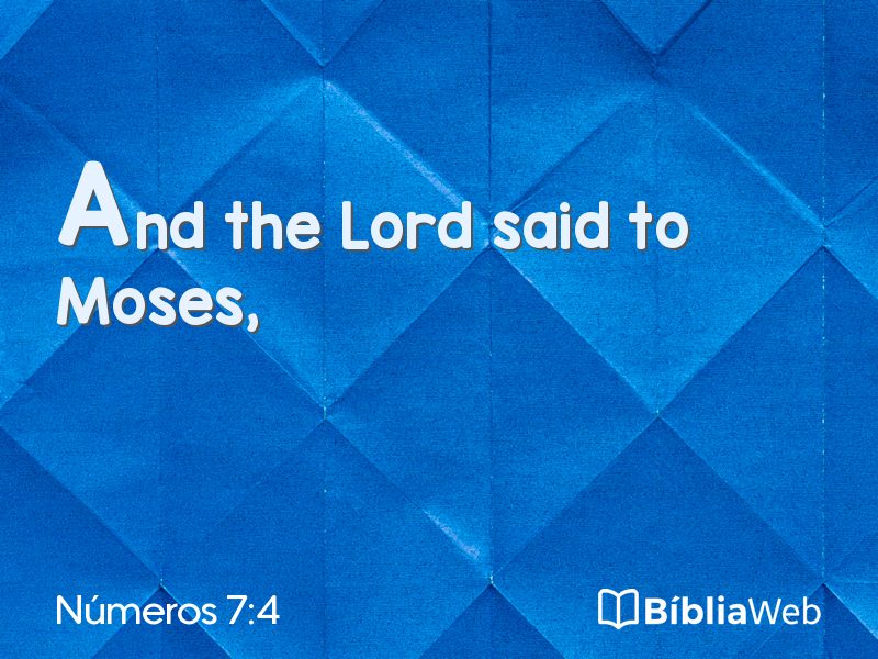 Números 7:4 em imagem para compartilhar