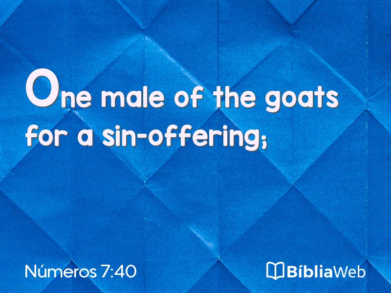 Números 7:40 em imagem para compartilhar