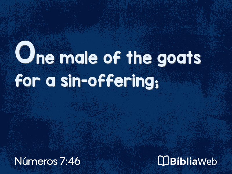 Números 7:46 em imagem para compartilhar