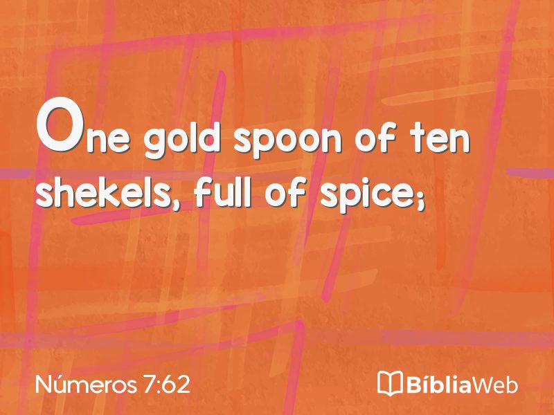 Números 7:62 em imagem para compartilhar