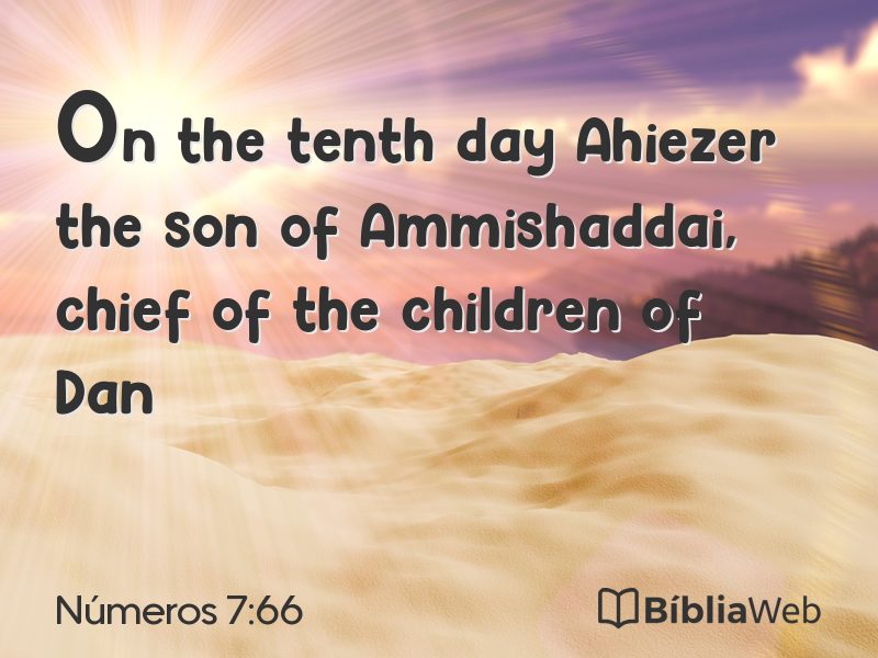 Números 7:66 em imagem para compartilhar