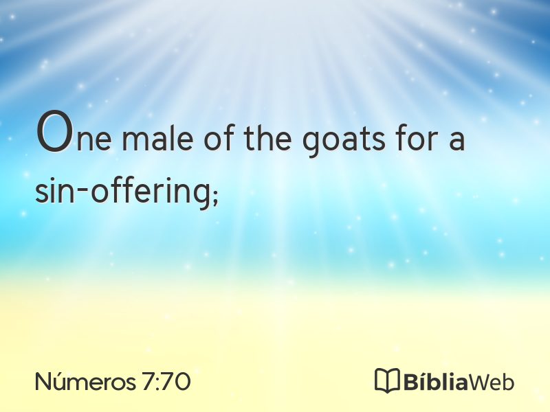 Números 7:70 em imagem para compartilhar