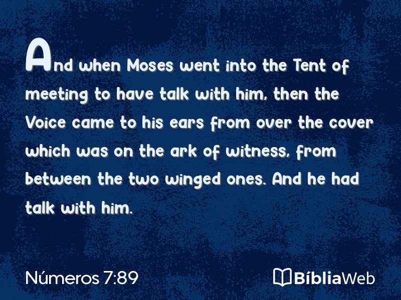 Números 7:89 em imagem para compartilhar