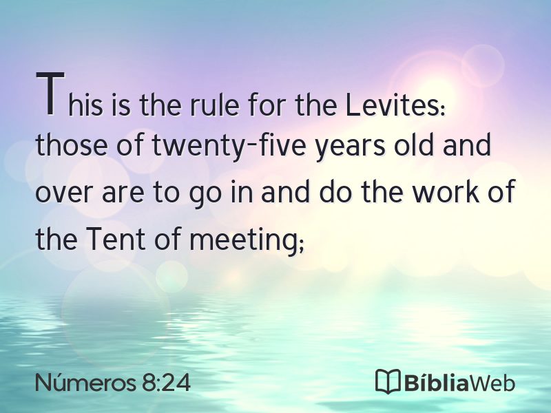Números 8:24 em imagem para compartilhar