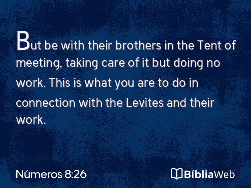 Números 8:26 em imagem para compartilhar