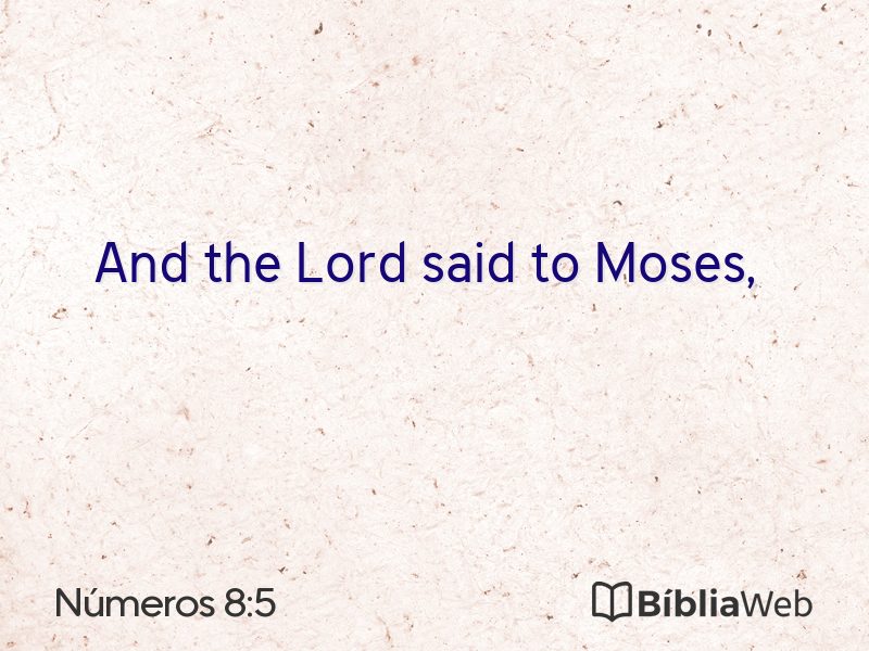 Números 8:5 em imagem para compartilhar