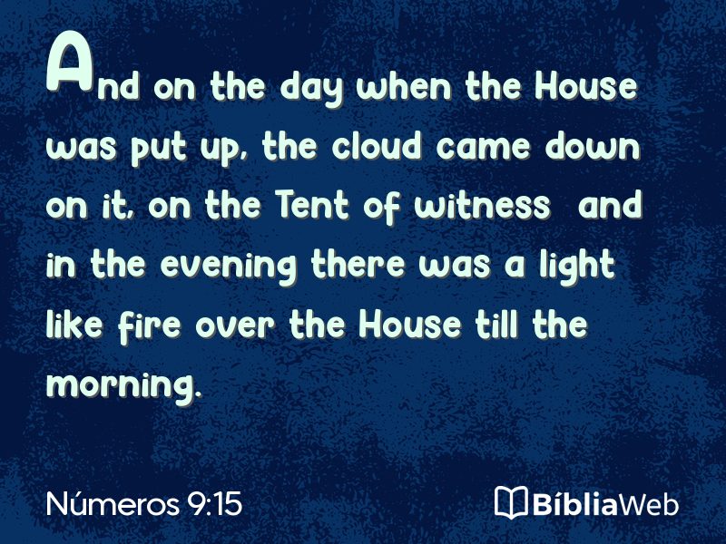 Números 9:15 em imagem para compartilhar