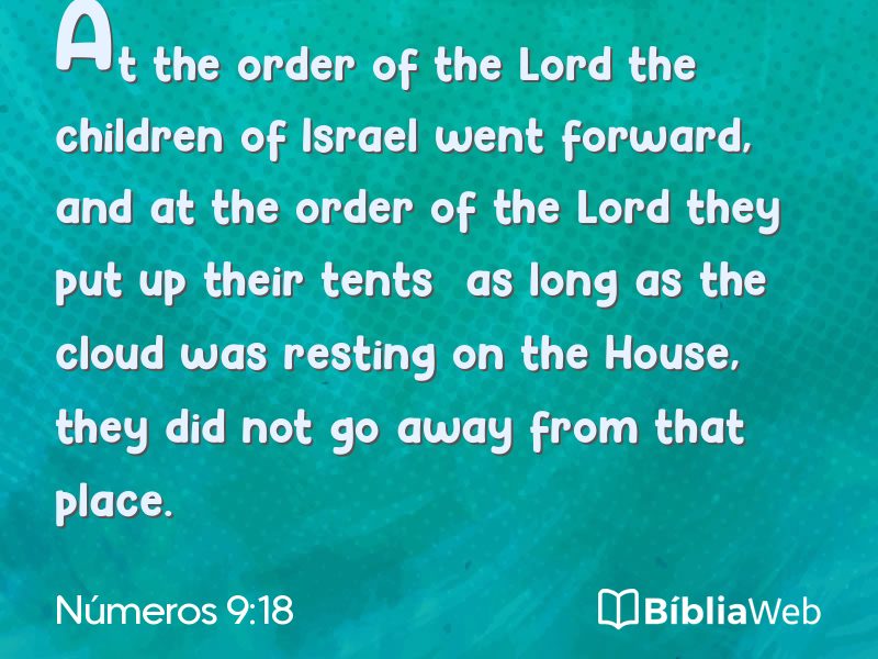 Números 9:18 em imagem para compartilhar