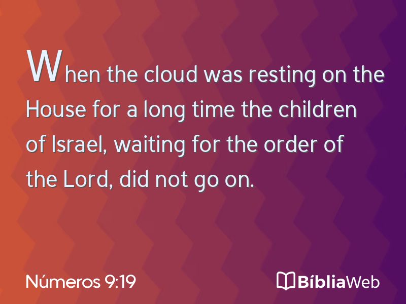 Números 9:19 em imagem para compartilhar