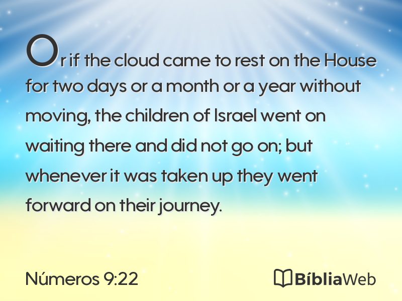 Números 9:22 em imagem para compartilhar