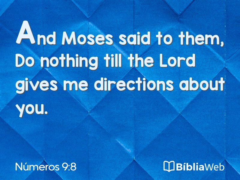 Números 9:8 em imagem para compartilhar