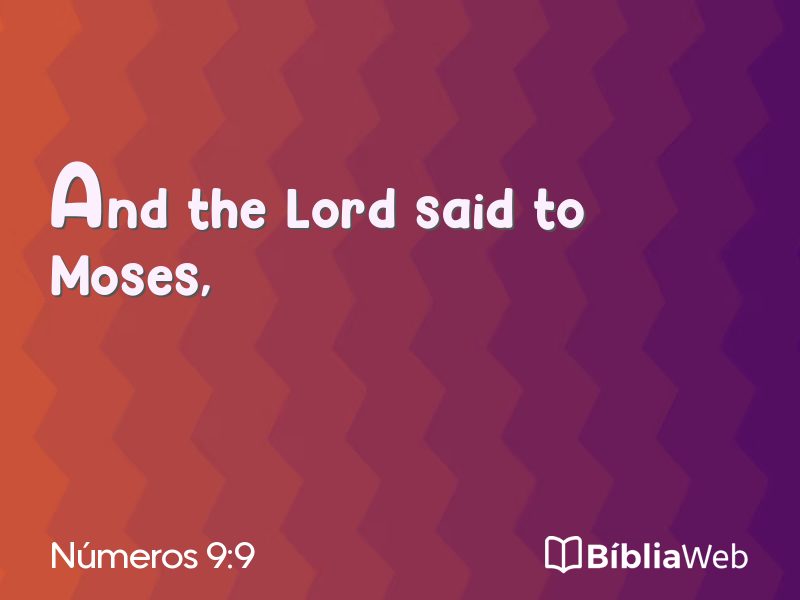 Números 9:9 em imagem para compartilhar