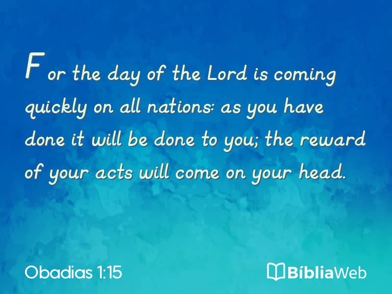 Obadias 1:15 em imagem para compartilhar