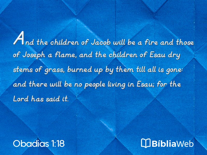Obadias 1:18 em imagem para compartilhar