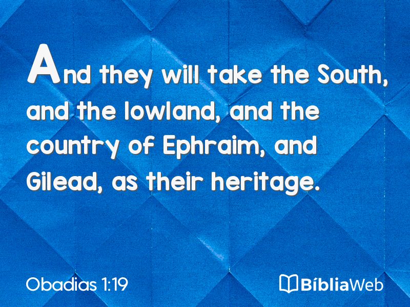 Obadias 1:19 em imagem para compartilhar