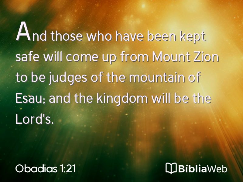 Obadias 1:21 em imagem para compartilhar