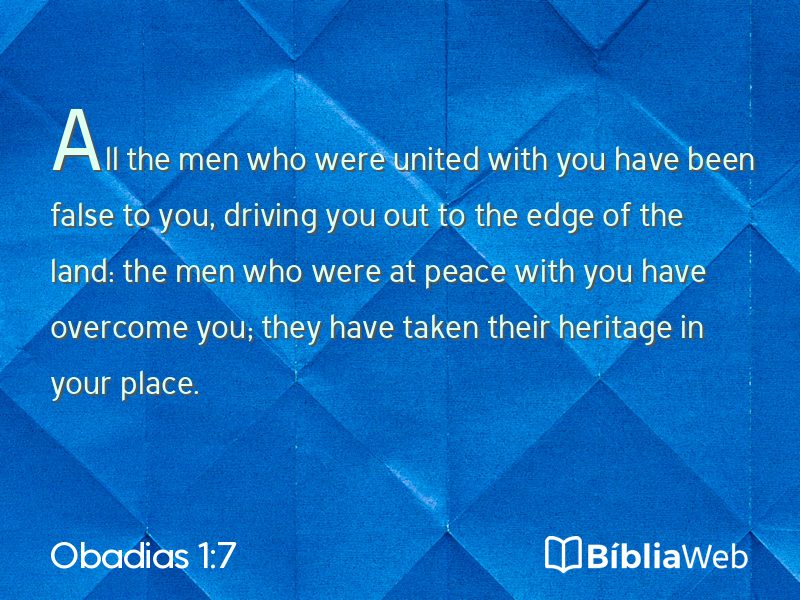 Obadias 1:7 em imagem para compartilhar