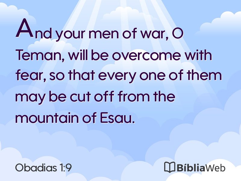 Obadias 1:9 em imagem para compartilhar