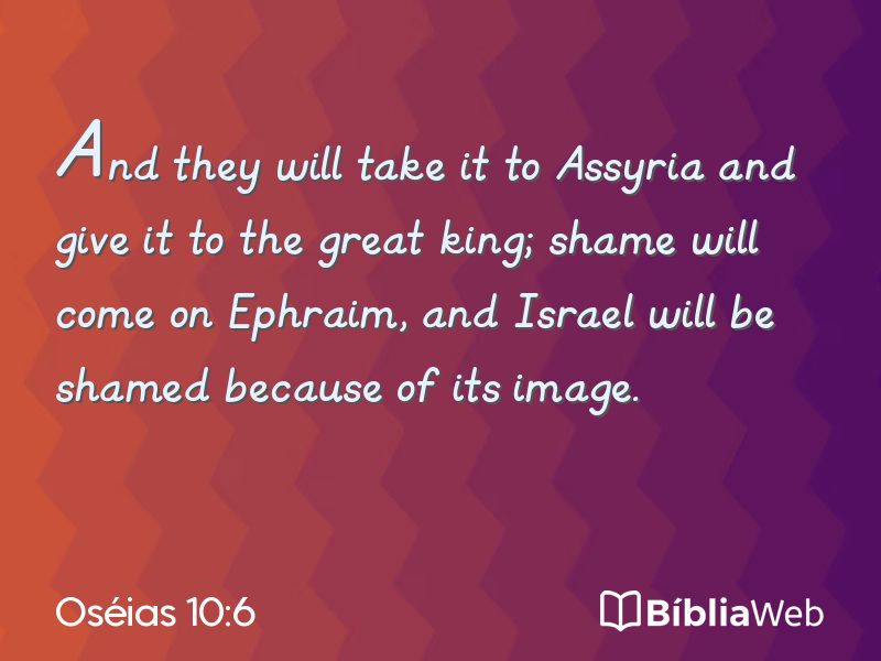 Oséias 10:6 em imagem para compartilhar