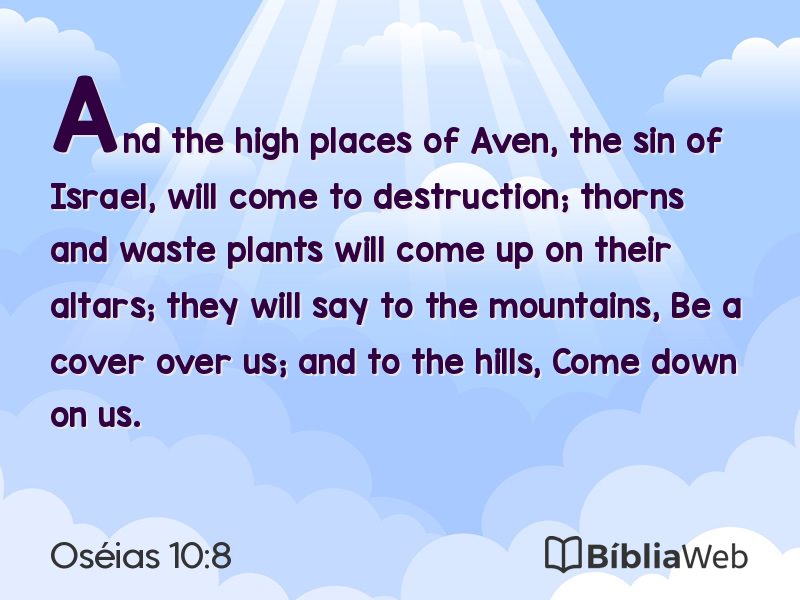 Oséias 10:8 em imagem para compartilhar