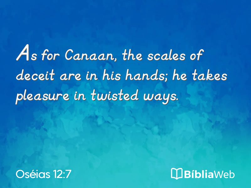 Oséias 12:7 em imagem para compartilhar