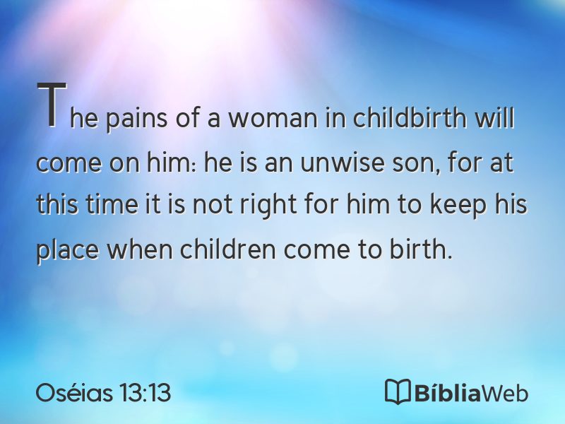 Oséias 13:13 em imagem para compartilhar