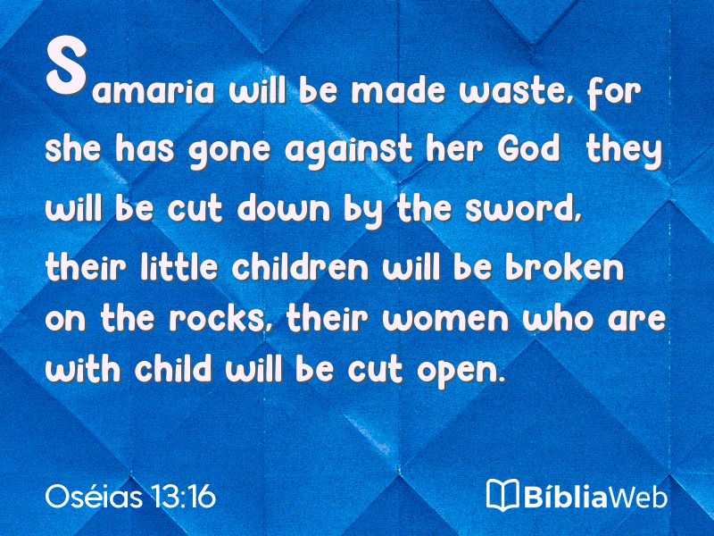 Oséias 13:16 em imagem para compartilhar