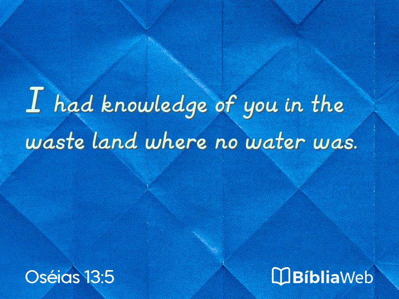 Oséias 13:5 em imagem para compartilhar