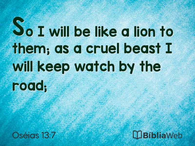 Oséias 13:7 em imagem para compartilhar