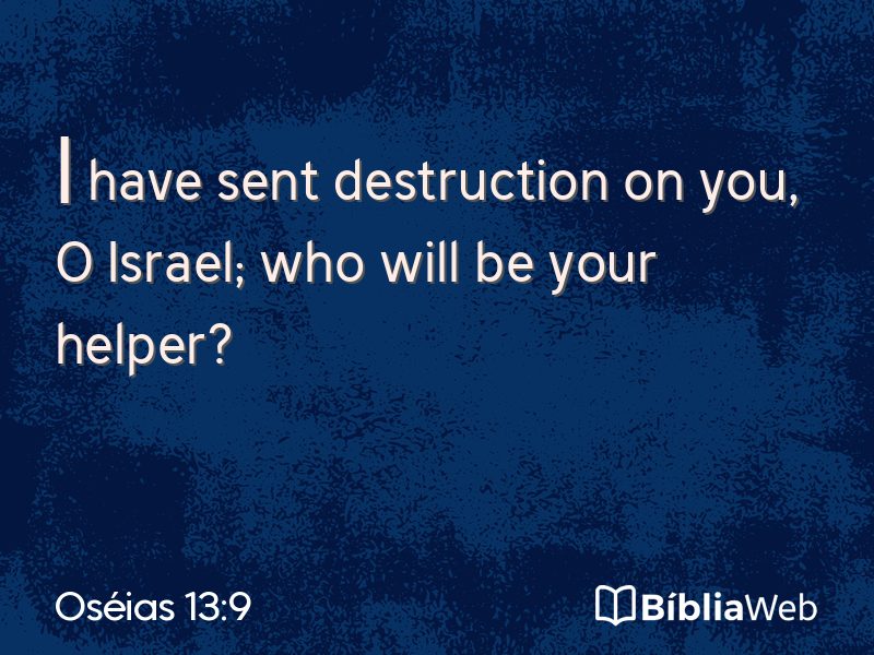 Oséias 13:9 em imagem para compartilhar