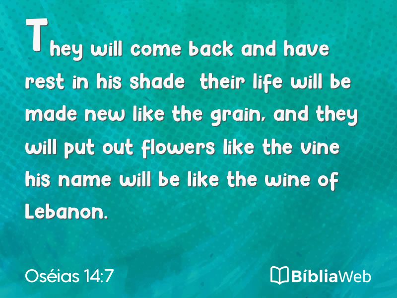 Oséias 14:7 em imagem para compartilhar