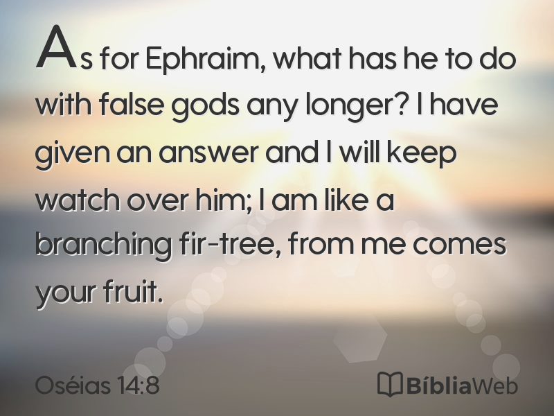Oséias 14:8 em imagem para compartilhar