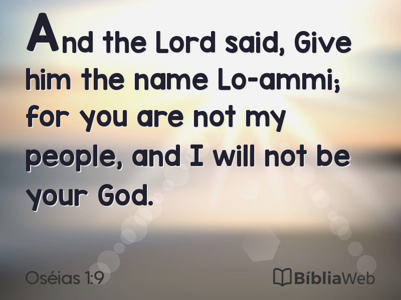 Oséias 1:9 em imagem para compartilhar
