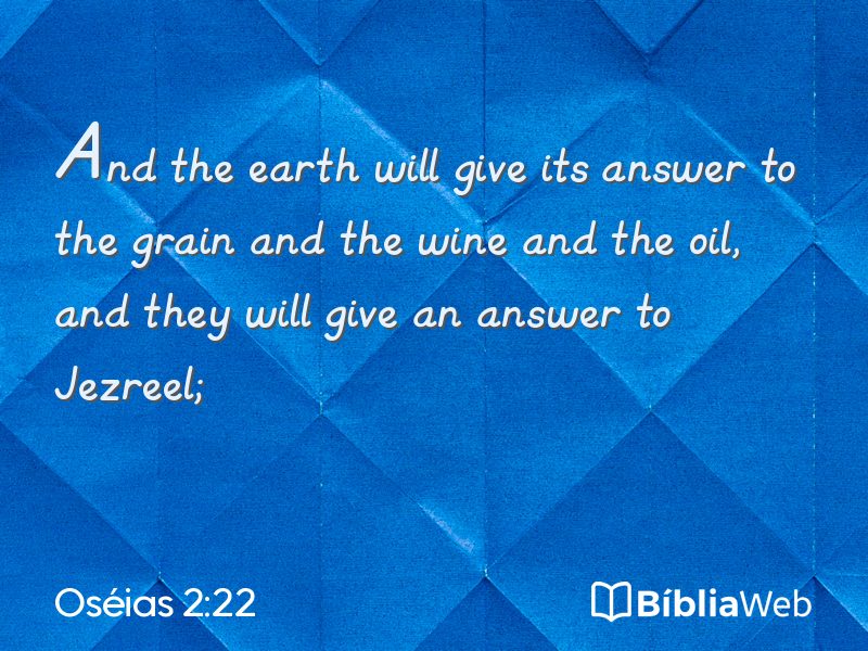 Oséias 2:22 em imagem para compartilhar