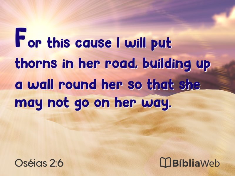 Oséias 2:6 em imagem para compartilhar