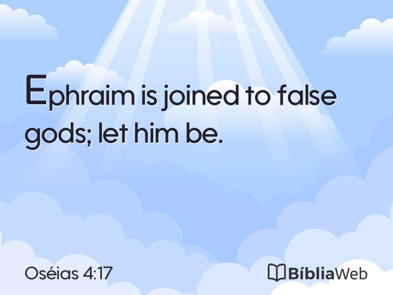 Oséias 4:17 em imagem para compartilhar